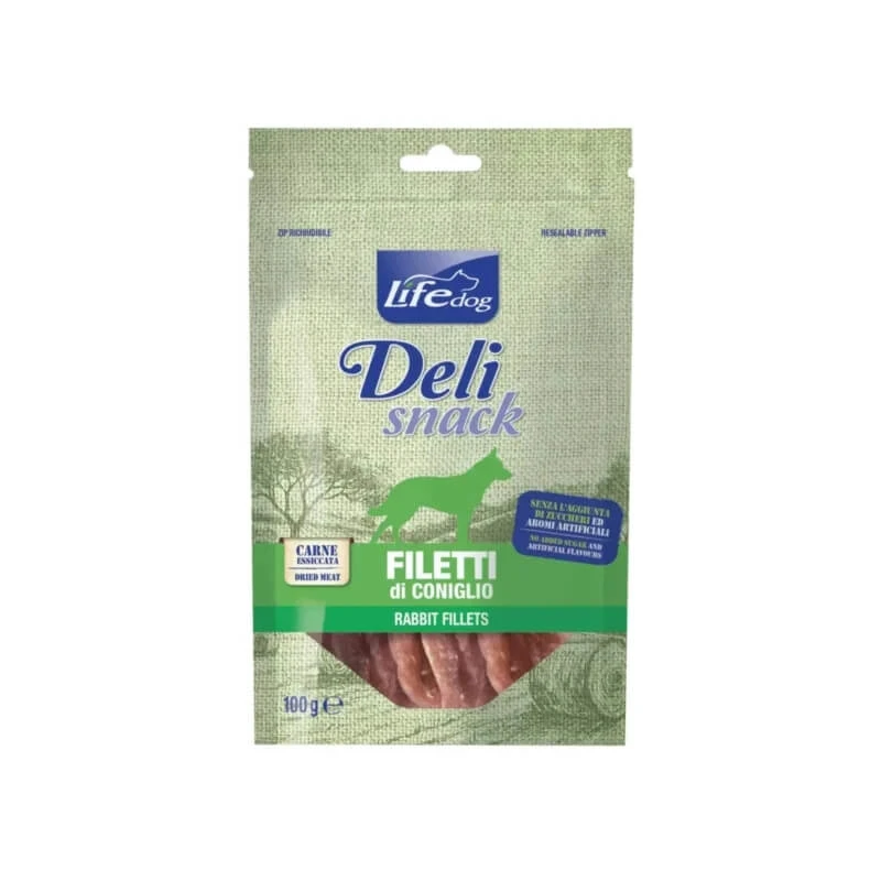Life Petcare Deli Snacks Kaninchenfilets – Nassfutter für Hunde, 100 g