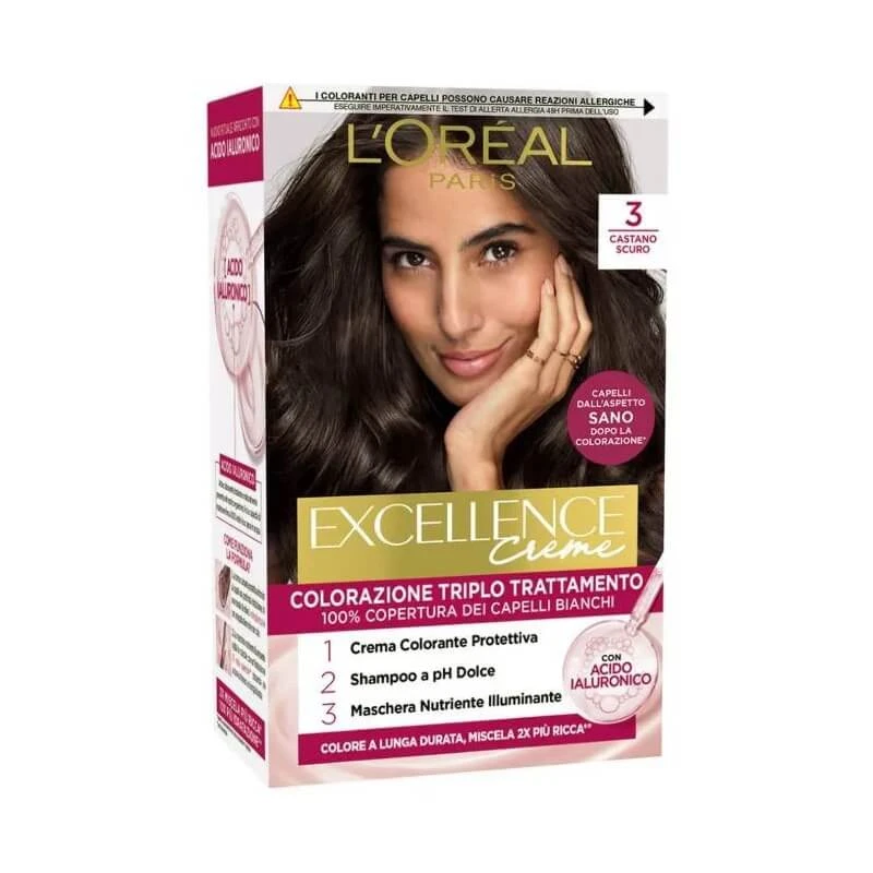 L'Oréal Paris Excellence Crème – Haarfärbemittel Nr. 3 Dunkelbraun