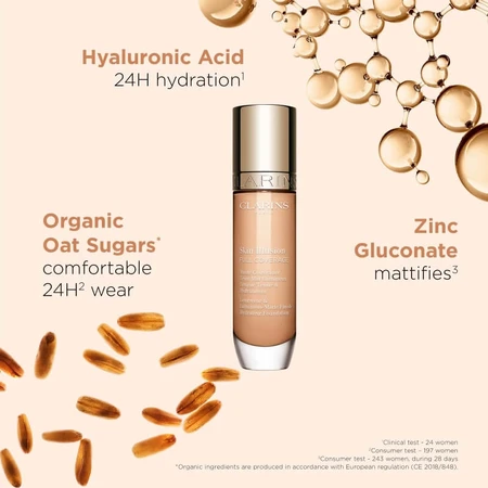 Clarins Skin Illusion Full Coverage - Stralende, matte foundation - Nr. 108W