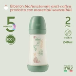 Chicco Perfect 5 Eco+ - Fles met gemiddelde doorstroming, 240 ml, groen