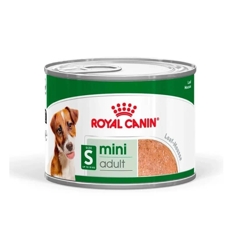 Royal Canin Mini Adult Pâté – Alleinfuttermittel für erwachsene Hunde kleiner Rassen, 195 g