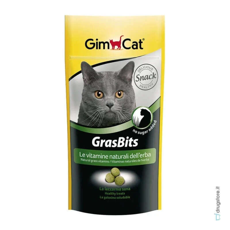 Gimborn Gimcat Gras Bits – Snack-Ergänzung für Katzen, 50 g
