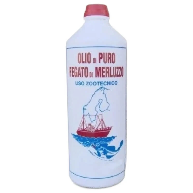 Magri Otello Lebertran – Ergänzungsfuttermittel für Hunde, Katzen, Pferde, Geflügel und Kaninchen, 1 Liter