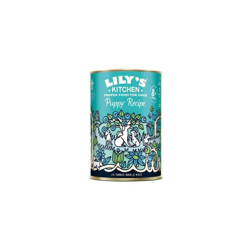 Lily's Kitchen Welpenfutter: Truthahn, Ente und Kohl – Alleinfuttermittel für Welpen, 400 g