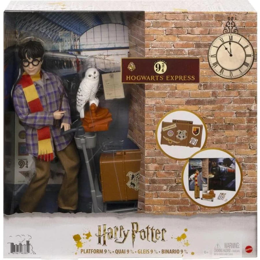 Mattel Harry Potter Platforma 9 3/4 – set de joacă cu Harry și accesorii