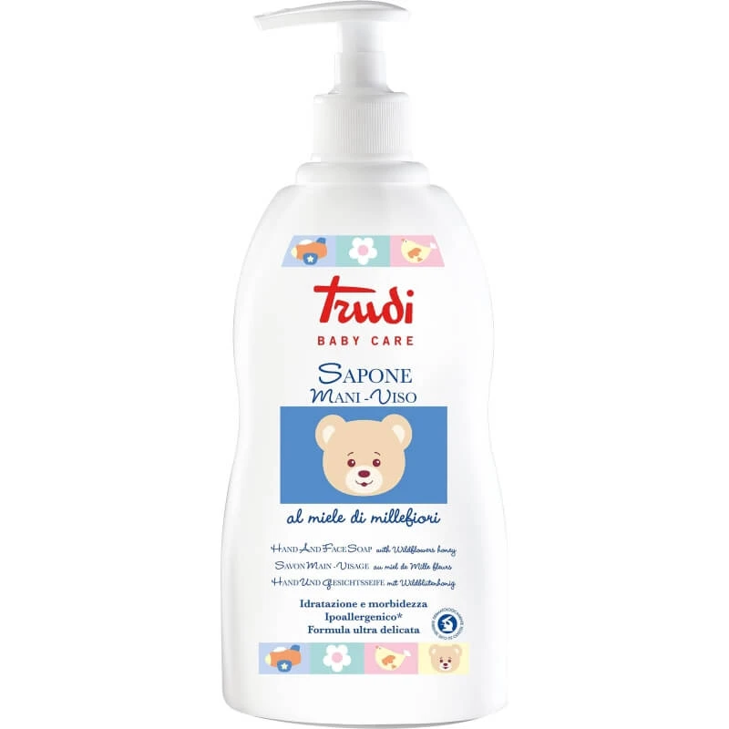 Trudi Baby Care – Hand- und Gesichtsseife mit Wildblumenhonig, 500 ml