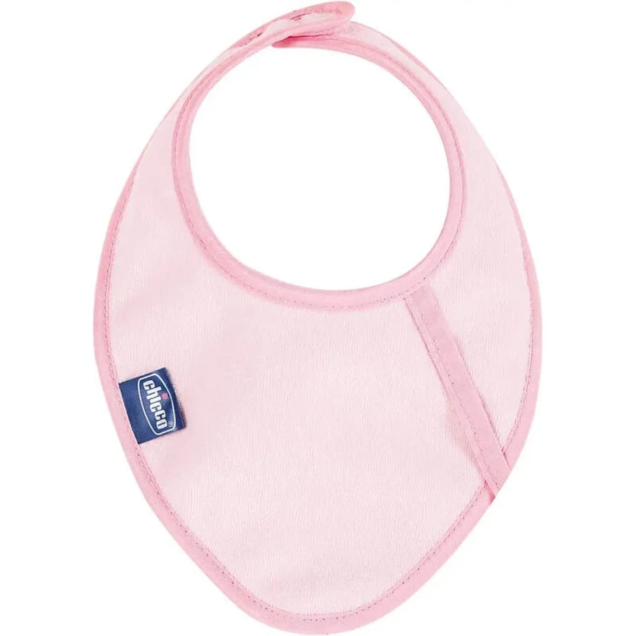 Chicco Fresh Bib – bavetă roz cu jucărie pentru gingii