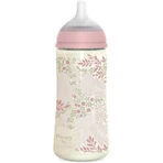 Suavinex Poetry - Plastic Baby Bottle with Silicone Nipple (SX Pro, Pink), 360 ml