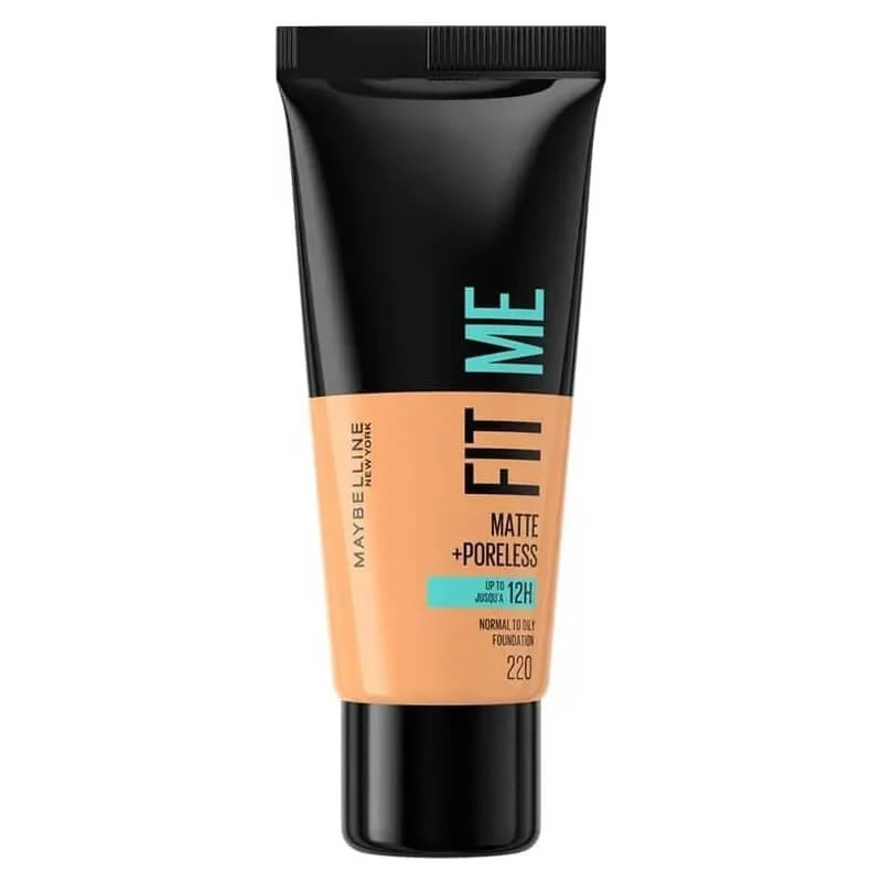Maybelline Fit Me Matt & Poreless – Flüssige Foundation – Nr. 220 Natural Beige