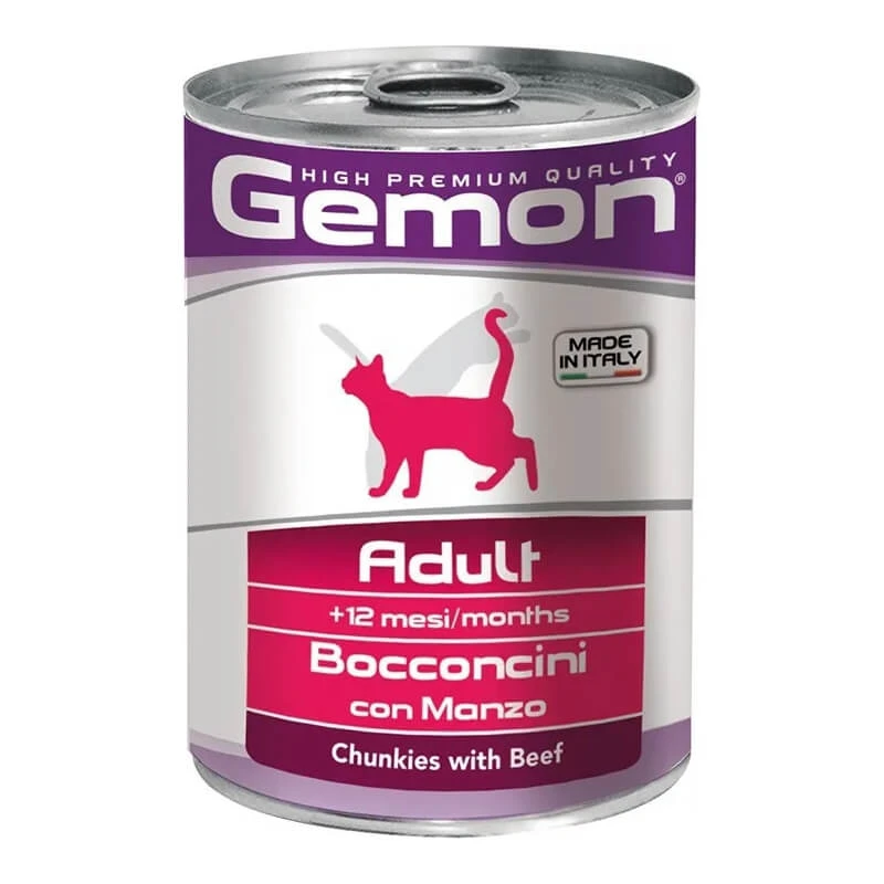 Gemon Adult Beef Bites – Nassfutter für Katzen, 415 g