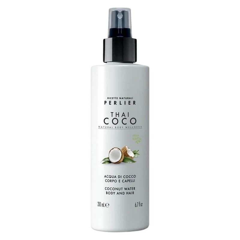 Perlier Thai Coco – Feuchtigkeitsspendende Körper- und Haarlotion mit Kokoswasser und tropischem Duft, 200 ml