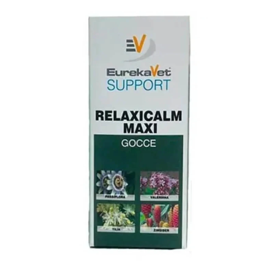 Eurekavet Relaxycalm Maxi - Complemento alimenticio para la relajación y el alivio del estrés en animales, 120 g