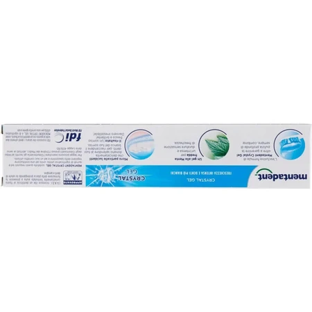 Mentadent Crystal gel – pastă de dinți albitoare și răcoritoare, 75 ml