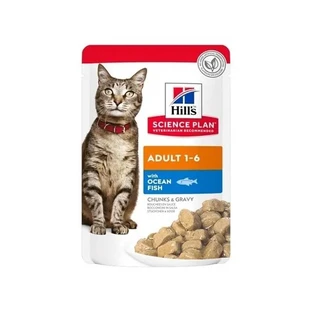 Hill’s Science Plan Adult cu pește de ocean – hrană umedă pentru pisici, 85 gr