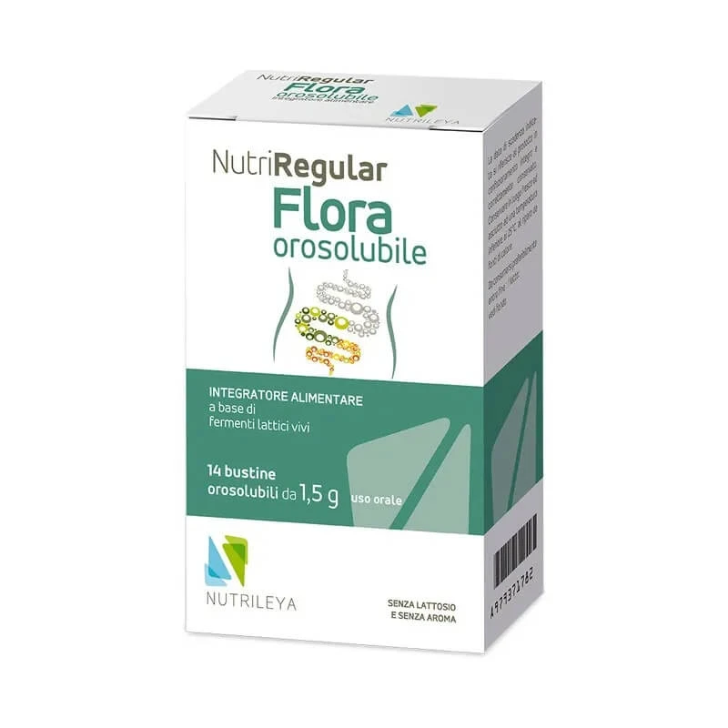Nutriregular Probiotikum zum Auflösen im Mund, 14 Beutel – Nahrungsergänzungsmittel mit Milchsäurebakterien