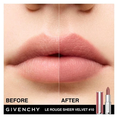 Givenchy Le Rouge Sheer Velvet – matowa szminka nr 10 Beige Nu: ceny i cechy