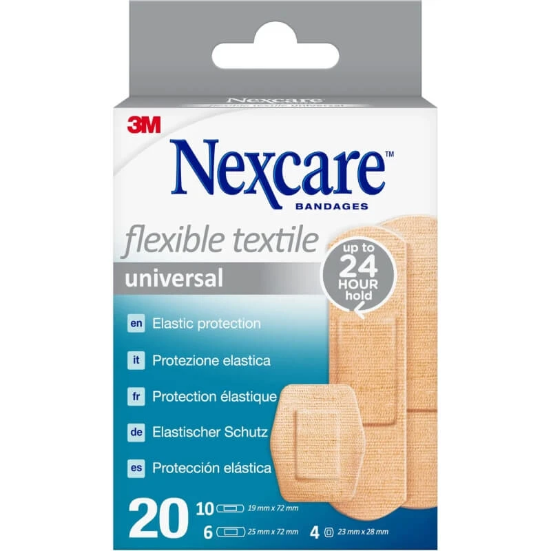 Nexcare Flexible Textile – 20 verschiedene Pflaster