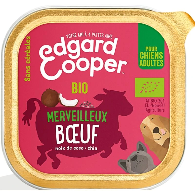 Edgard & Cooper Adult Beef – Alleinfuttermittel in Form von Nassfutter für ausgewachsene Hunde, 100 g