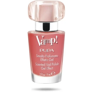 Pupa vamp! - lac de unghii parfumat cu efect de gel, parfum de trandafir, nr. 110 warm peach