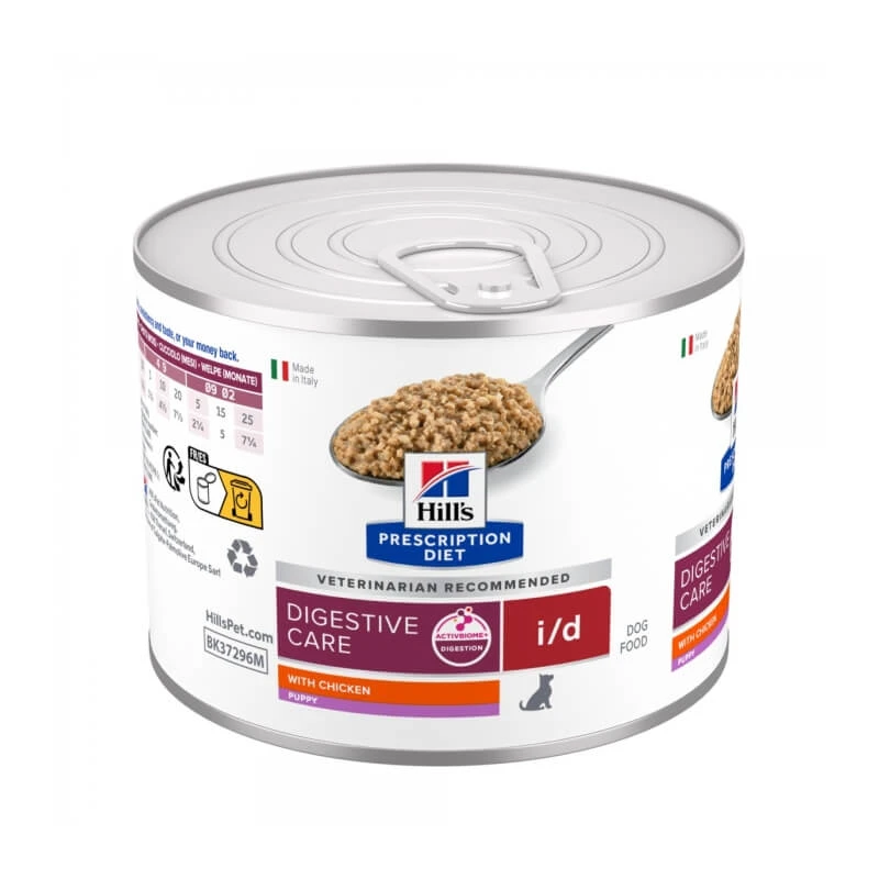 Hill's Prescription Diet i/d Puppy Chicken – Alleinfuttermittel für Welpen mit Verdauungsproblemen, 200 g