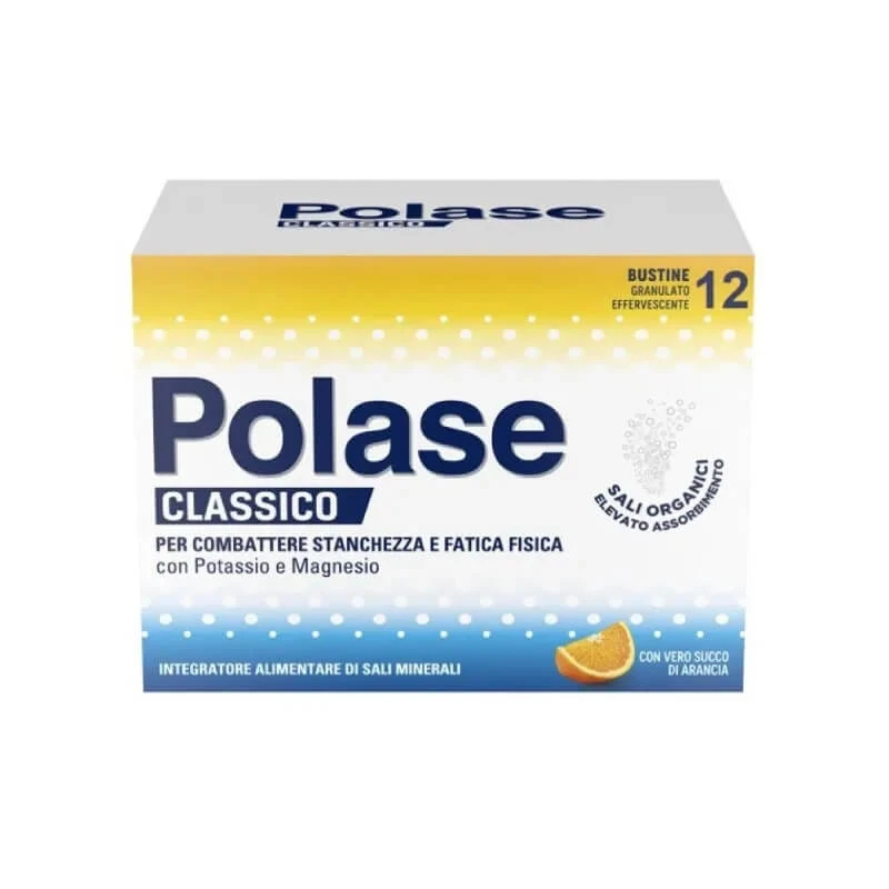 Polase Classic 12 Brausebeutel mit Orangengeschmack – Magnesium- und Kaliumpräparat – Sonderangebot