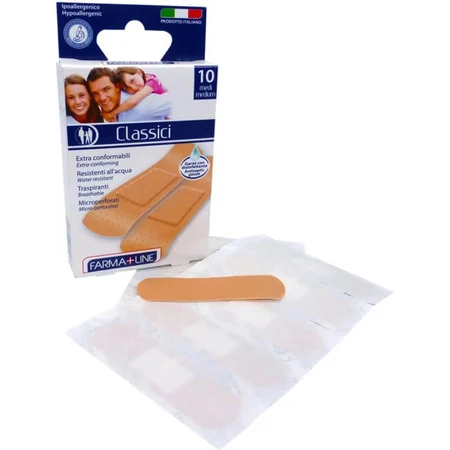 Plasturi clasici – 10 plasturi medii, respirabili, de 7 x 2 cm