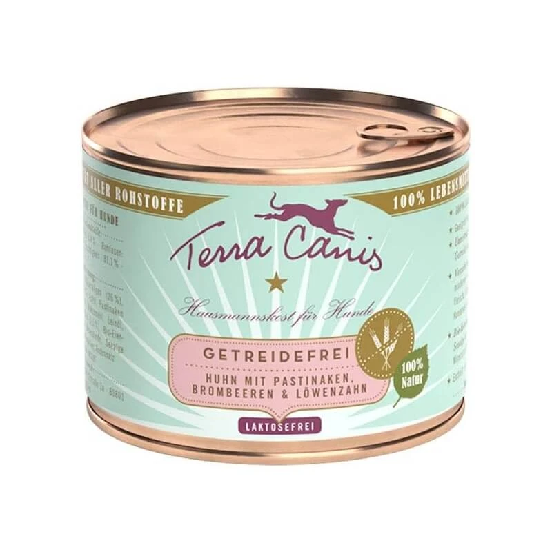 Terra Canis Getreidefrei Huhn – Alleinfuttermittel für erwachsene Hunde mit Getreideunverträglichkeit, 200 g