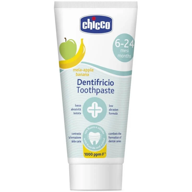 Chicco Apfel und Banane – Kinderzahnpasta, 50 ml