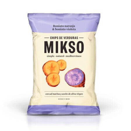 Orange-lila Süßkartoffelchips, 85 g, Mikso