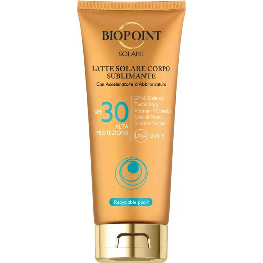 Biopoint Crema solare 30 spf latte corpo protezione alta 200 ml