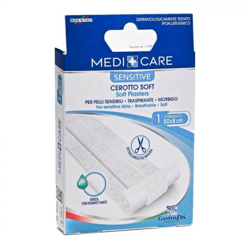 Medicare – Antiseptischer Mullstreifenverband für empfindliche Haut, 50 × 8 cm