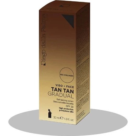 Diego dalla Palma Zonnebrandcrème voor het gezicht SPF 30, Tan Tan Gradual zelfbruiningsserum, hoge beschermingsfactor, 30 ml