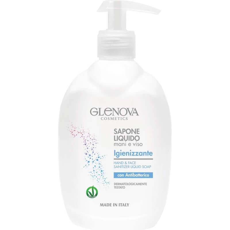 Glenova Antibakterielle Desinfektionsseife für Hände und Gesicht, 500 ml
