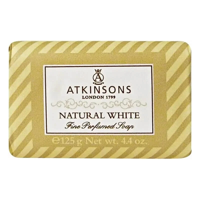 Atkinsons Natural White – Duftende Seife am Stück, 125 g