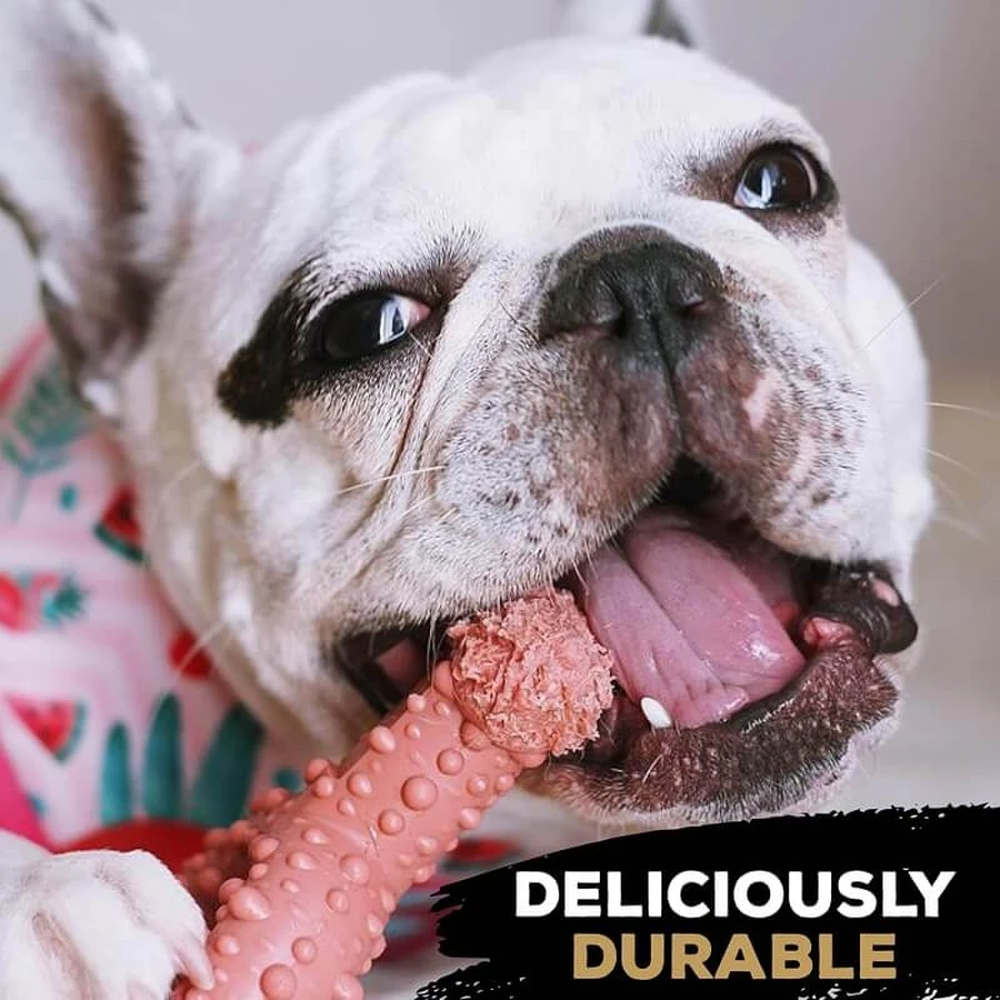 Juguete masticable «Tasty Bone Nylon Trio Bone» - Juguete masticable con sabor a pollo para perros