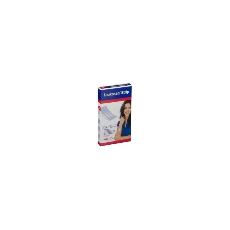 Essity Leukosan chirurgische Klebestreifen – 2 Packungen à 3 Streifen, 6 × 75 mm