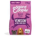 Edgard & Cooper Vers hertenvlees en eend – Graanvrije brokken voor volwassen honden van middelgroot formaat, 2,5 kg