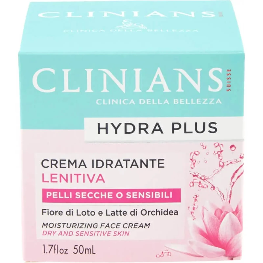 Clinians Hydra plus – cremă hidratantă și calmantă pentru tenul uscat și sensibil, 50 ml