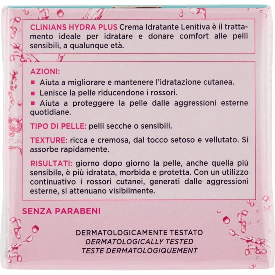 Clinians Hydra plus – cremă hidratantă și calmantă pentru tenul uscat și sensibil, 50 ml