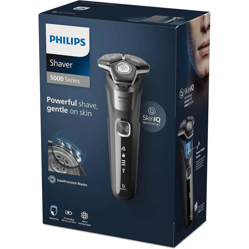 Philips 5000 Serie Nass- und Trockenrasierer – Elektrorasierer – Grau