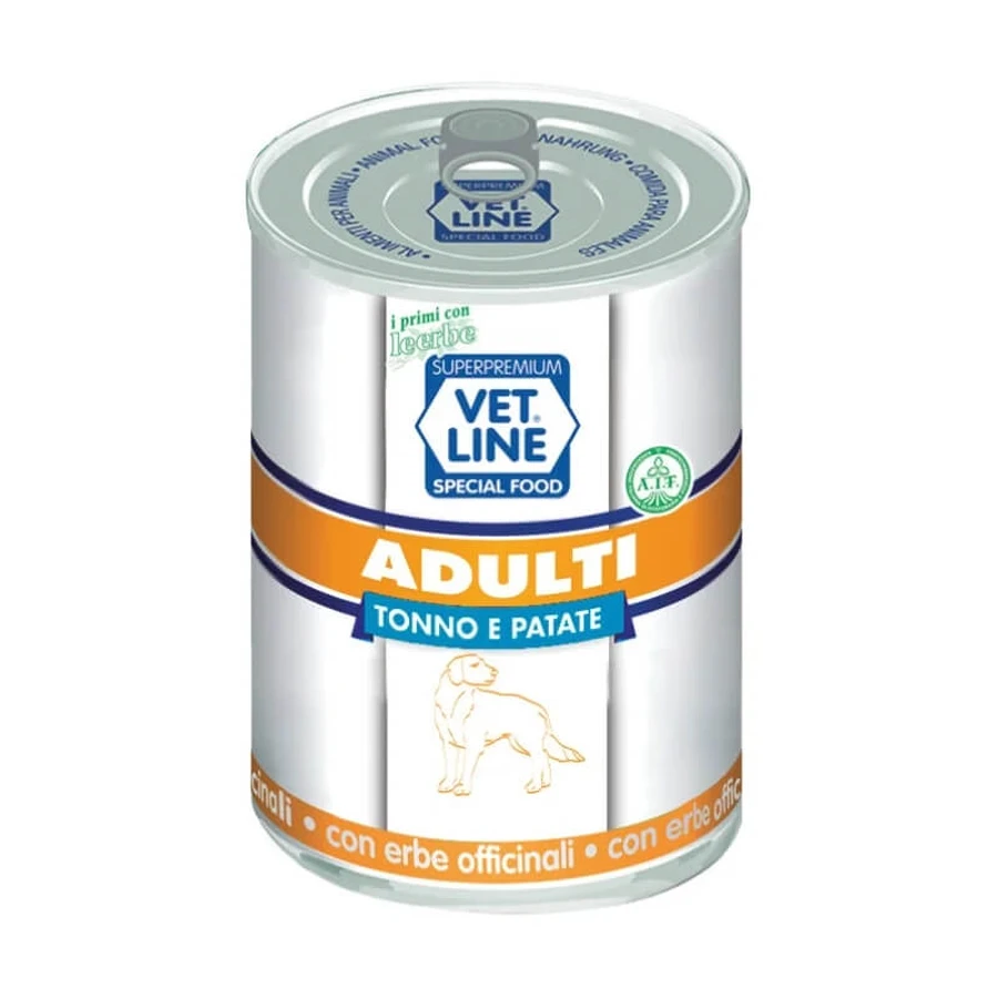 Vet Line Adult Tuna and Potatoes - Wet Food for Adult Dogs, 400 g
