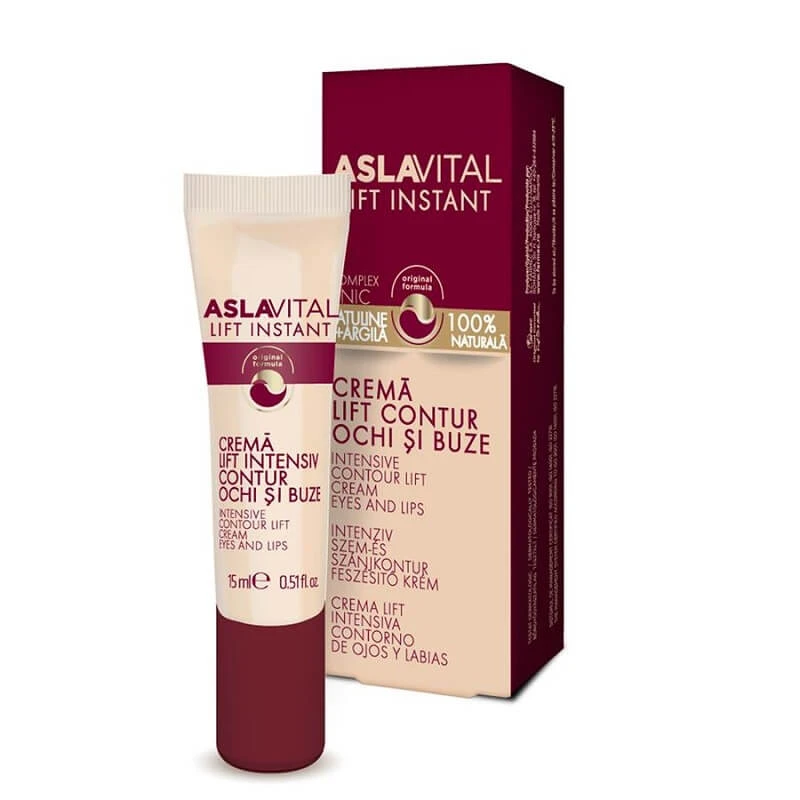 Aslavital Intensive Lifting Augen- und Lippencreme, 15 ml, Farmec