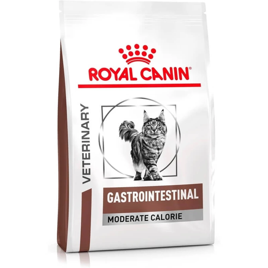 Royal Canin Gastrointestinal cu conținut caloric moderat – hrană dietetică pentru pisici cu exces de greutate, 400 g