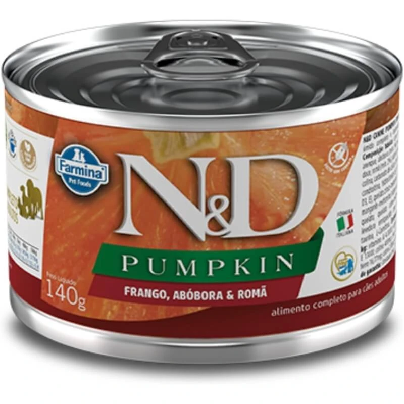 Farmina N&d Pumpkin Adult Mini Huhn, Kürbis und Granatapfel – Alleinfuttermittel für erwachsene Hunde, 140 g