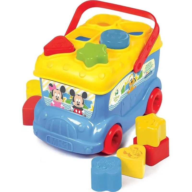 Clementoni Mickey-Mouse-Formsortierbus – 9 bunte Bausteine