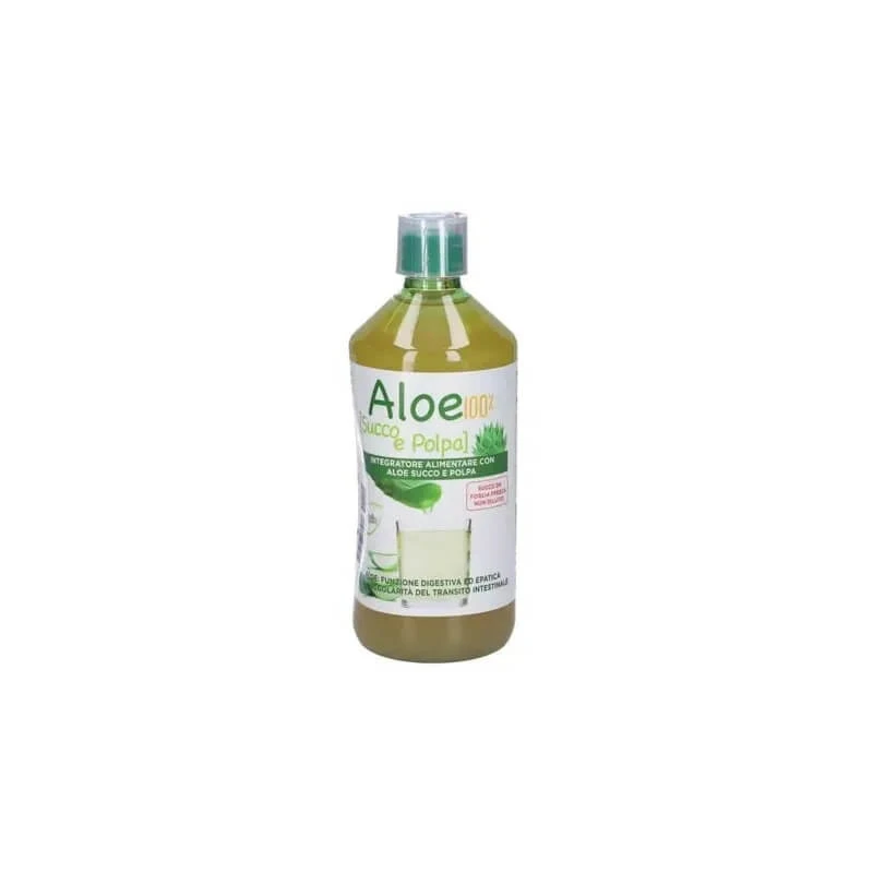 100 % Aloe-Saft und -Fruchtfleisch, 1 Liter – Nahrungsergänzungsmittel für eine gesunde Verdauung