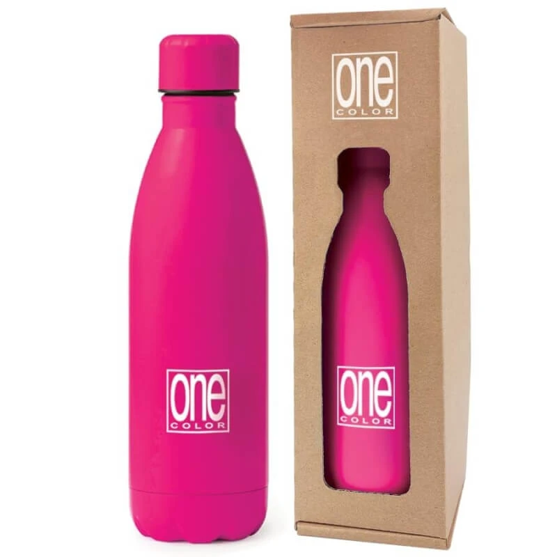 Blasetti One Color – 12-Stunden-Isolierflasche aus doppelwandigem Edelstahl, fuchsia