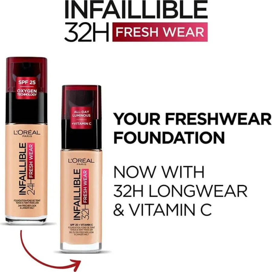 L'Oréal Paris Infaillible 24h Fresh Wear - Vloeibare foundation - Nr. 140 Beige Doré