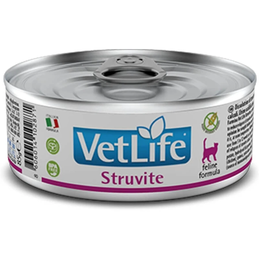 Farmina Vet Life Cat Struvite - Aliment complet pour chats souffrant de struvite, 85 g