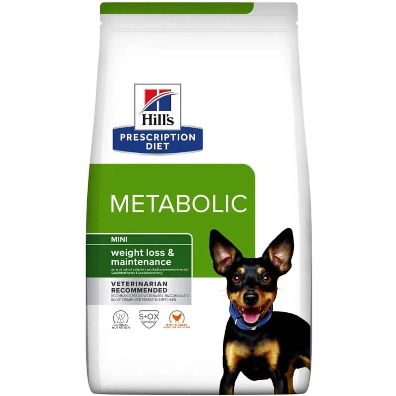 Hill's Prescription Diet Metabolic Mini mit Huhn – Trockenfutter für Hunde, 3 kg